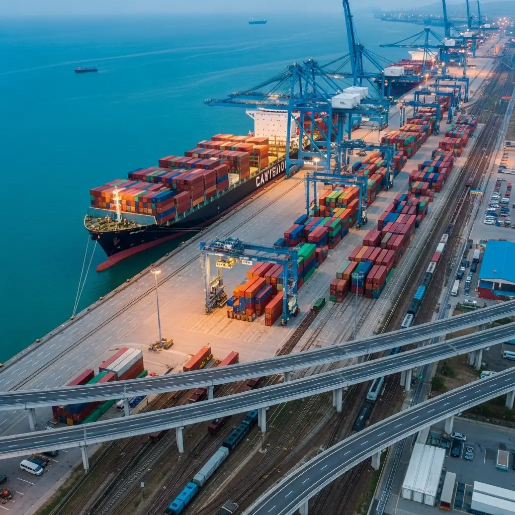 Global logistics and high-tech warehouse